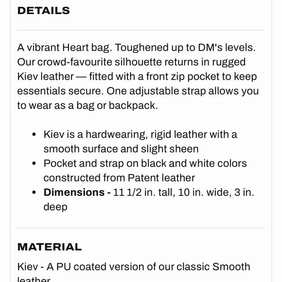 Dr. Martens💕 NEW WITH TAGS/  Pink LEATHER convertible Shoulder Bag/ backpack - Picture 15 of 15